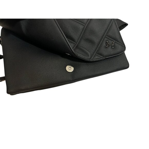 Lug Huddle Matte Luxe VL Shoulder Cross Body Bag Black Vegan Clutch - Picture 8 of 9